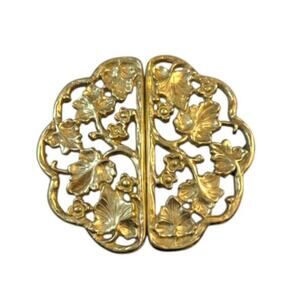 Vintage Brass 2 Piece Trivet – Grape Leaf Design
